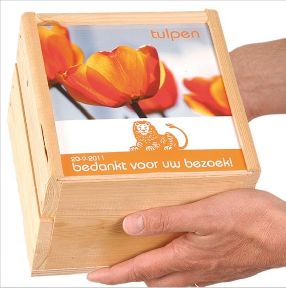 Kistje met bloembolllen | Eco geschenk